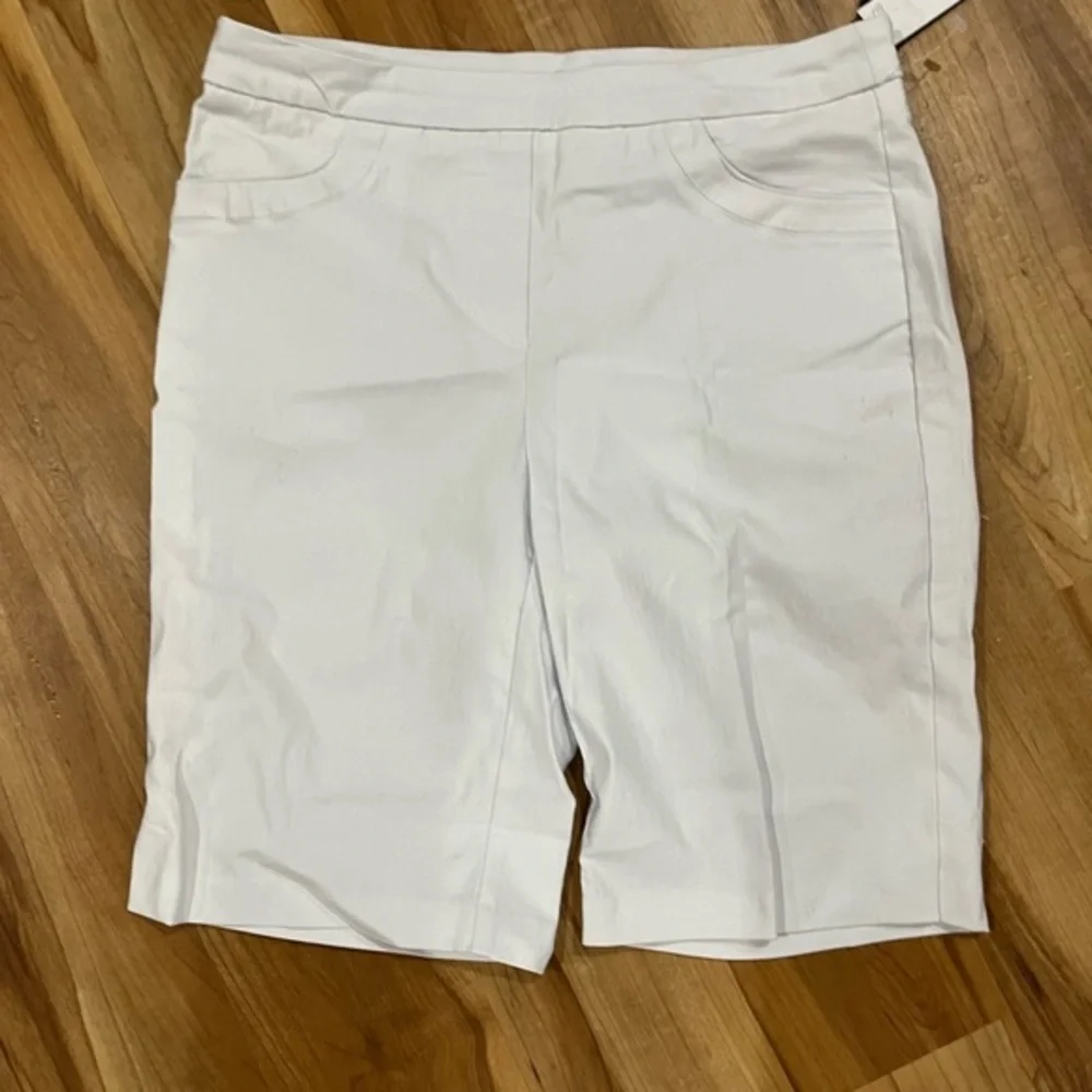 New Tribal Pull on Women's White Shorts Soft Stretchy Comfort Lightweight